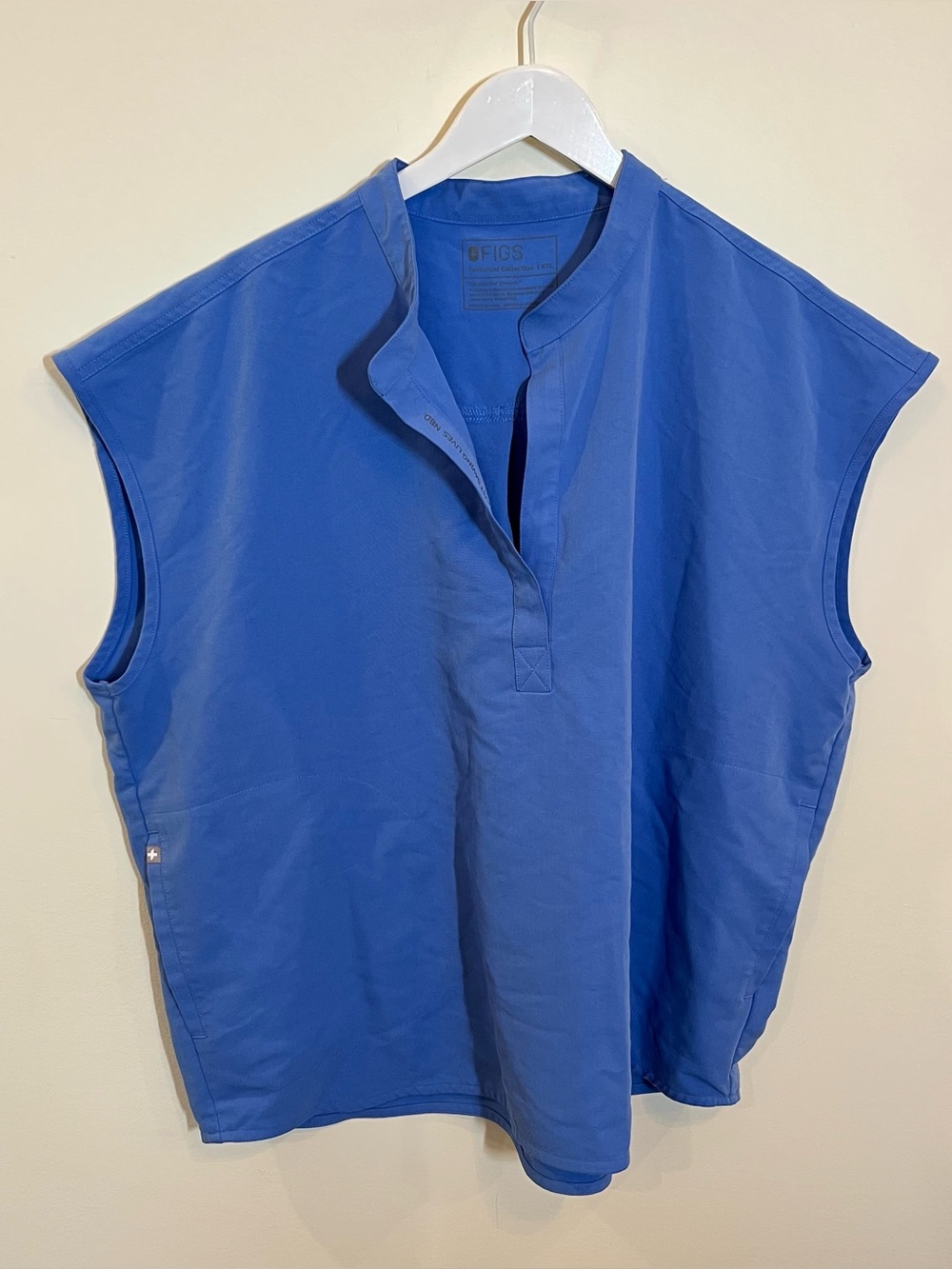 FIGS Rafaela Oversized Scrub Womens XXL Blue Solid Nurse Vet Pockets wxxsw1003